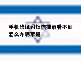 手机验证码短信提示看不到怎么办呢苹果