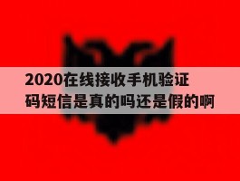 2020在线接收手机验证码短信是真的吗还是假的啊