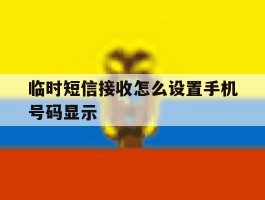 临时短信接收怎么设置手机号码显示