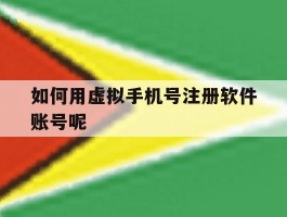 如何用虚拟手机号注册软件账号呢