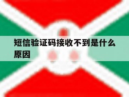 短信验证码接收不到是什么原因