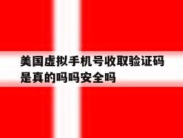 关于美国虚拟手机号收取验证码是真的吗吗安全吗的信息
