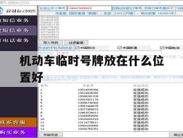 机动车临时号牌放在什么位置好