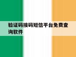 验证码接码短信平台免费查询软件