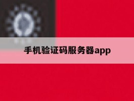 手机验证码服务器app