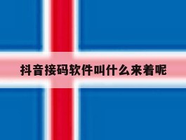 抖音接码软件叫什么来着呢