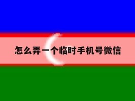 怎么弄一个临时手机号微信