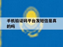 手机验证码平台发短信是真的吗