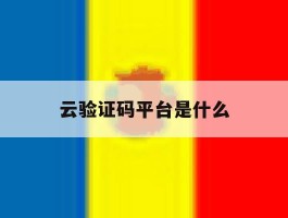 云验证码平台是什么