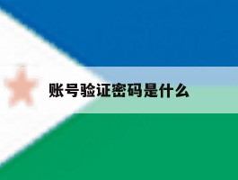 账号验证密码是什么