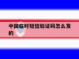 中国临时短信验证码怎么发的
