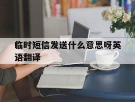 临时短信发送什么意思呀英语翻译