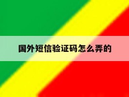 国外短信验证码怎么弄的