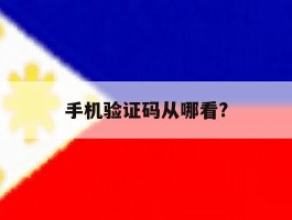 手机验证码从哪看?