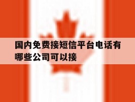 国内免费接短信平台电话有哪些公司可以接