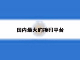 国内最大的接码平台