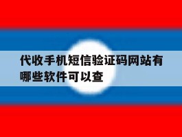 代收手机短信验证码网站有哪些软件可以查