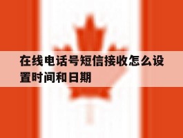 在线电话号短信接收怎么设置时间和日期