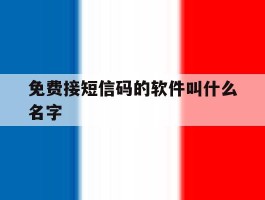 免费接短信码的软件叫什么名字