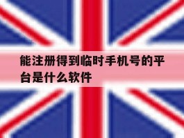 能注册得到临时手机号的平台是什么软件
