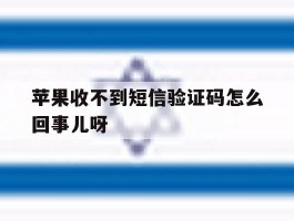 苹果收不到短信验证码怎么回事儿呀