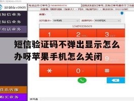 短信验证码不弹出显示怎么办呀苹果手机怎么关闭的简单介绍